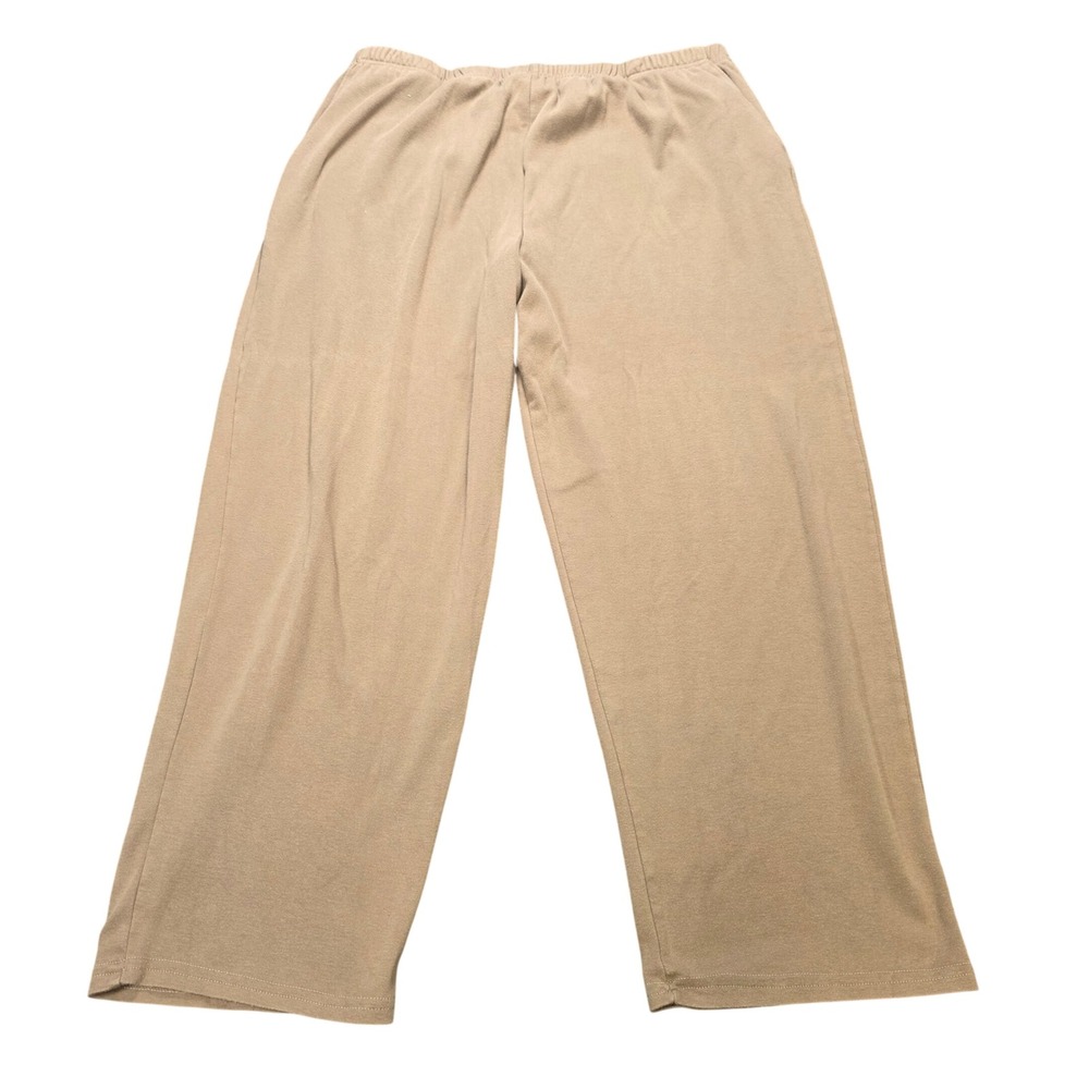 White Stag Elastic Waist Knit Pants Women's Size 20 (XXL) Brown Birch  Pull On